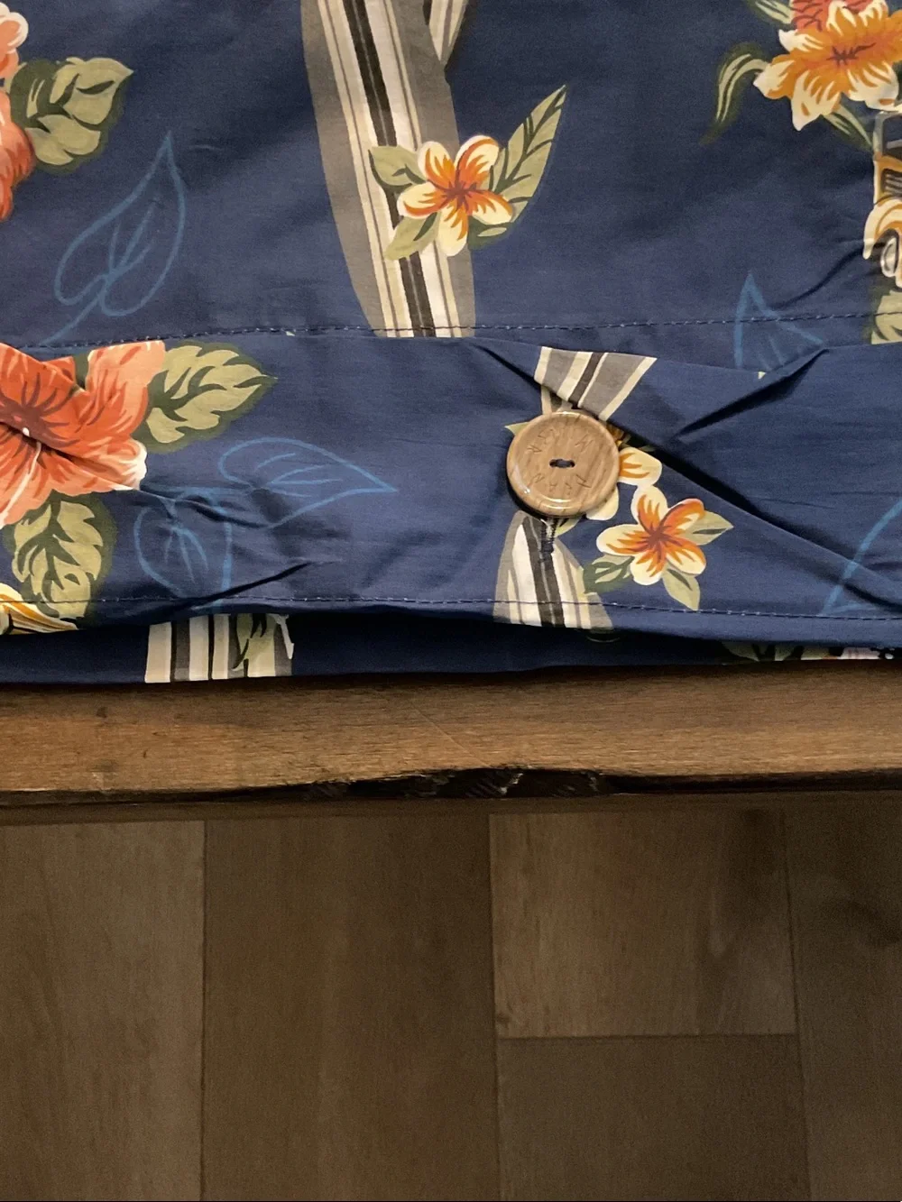 Navy Floral Surfboard Print Queen/Full duvet cover by Dean Miller